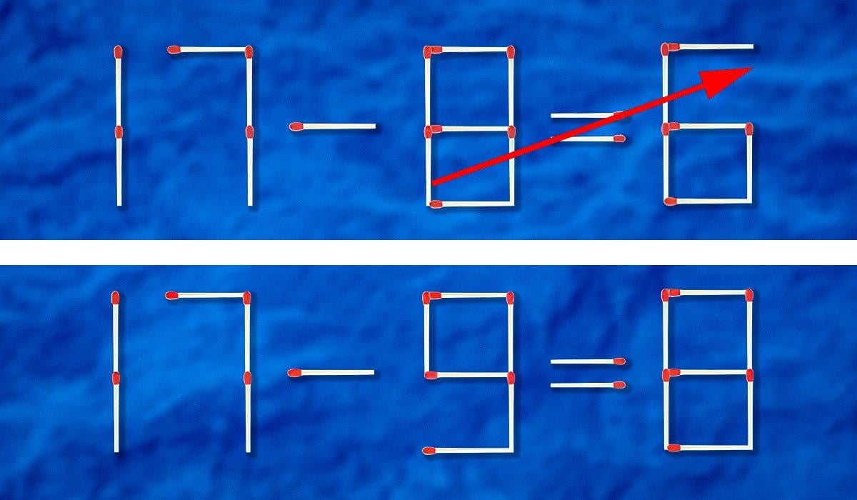 Welches Streichholz muss gezogen werden, damit die Gleichheit stimmt: ein anspruchsvolles Rätsel