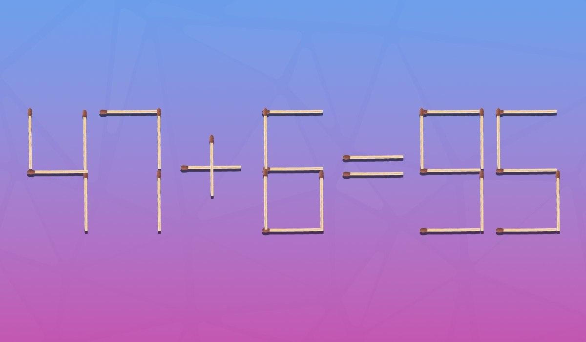 Welches Streichholz muss umgestellt werden, damit die Gleichheit stimmt: ein Rätsel für Genies
