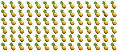 Ein Rätsel für diejenigen, die gut sehen können: Sie müssen eine Ananas in 3 Sekunden finden.