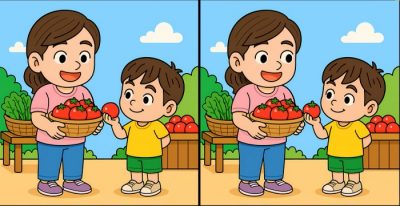 IQ-Test: Finde 3 Unterschiede in einem Bild von einer Mutter und ihrem Sohn in 45 Sekunden
